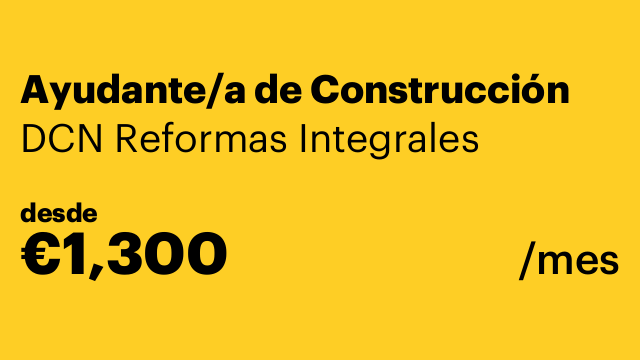 Ayudante/a de Construcción