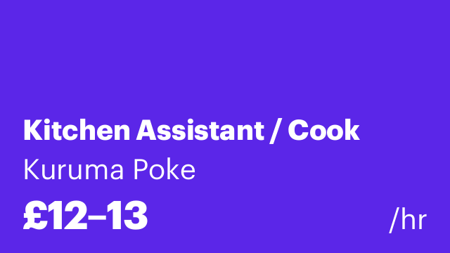 Kitchen Assistant / Cook