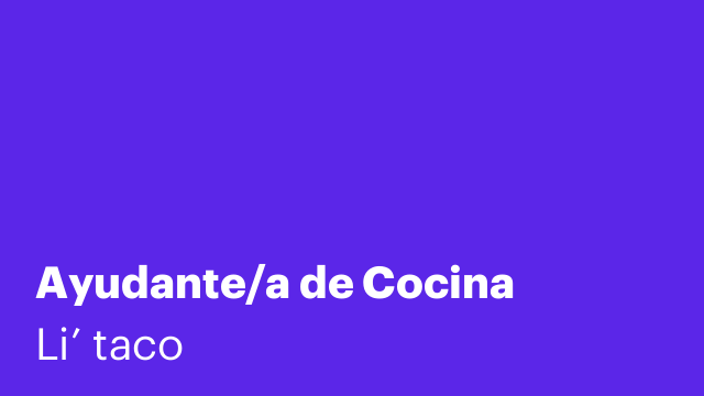Ayudante/a de Cocina