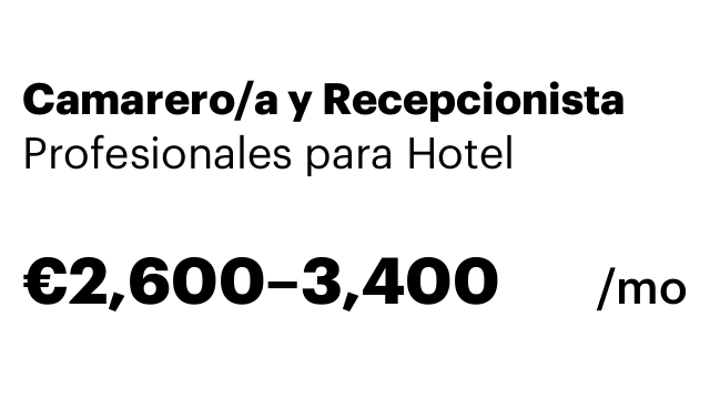 Camarero/a y Recepcionista