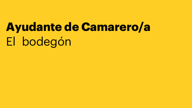 Ayudante de Camarero/a