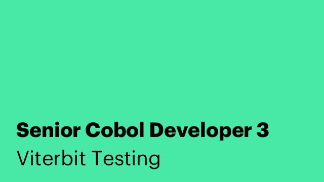 Senior Cobol Developer 3