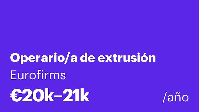 Operario/a de extrusión