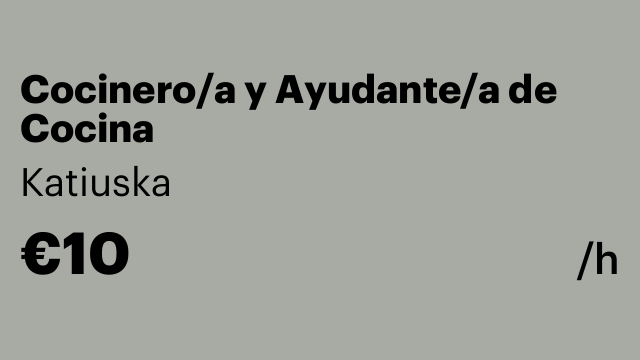 Cocinero/a y Ayudante/a de Cocina