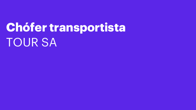 Chófer transportista