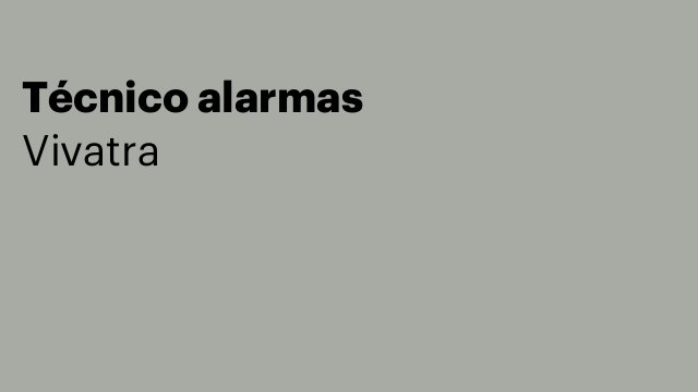 Técnico alarmas