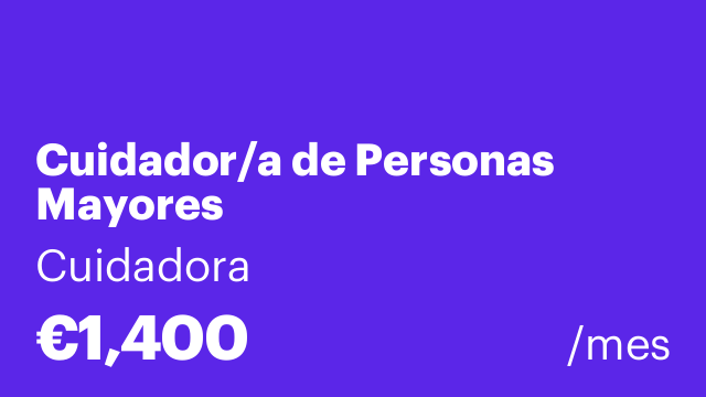 Cuidador/a de Personas Mayores