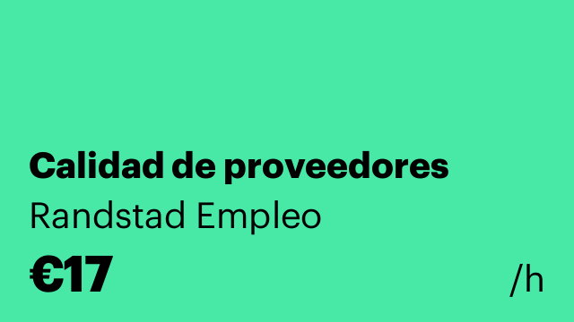 Calidad de proveedores