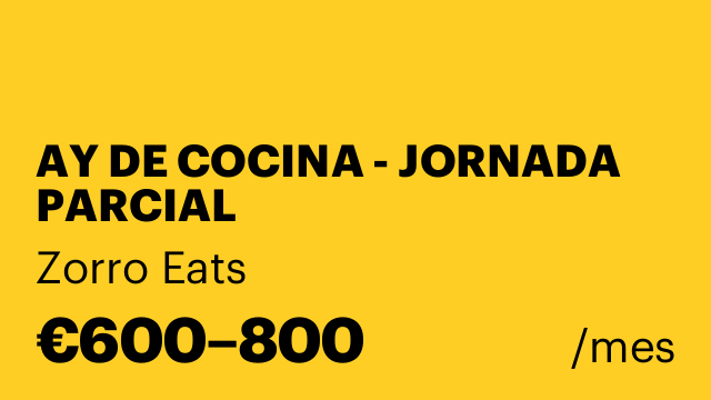 AY DE COCINA - JORNADA PARCIAL