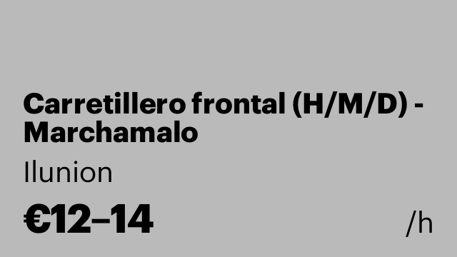 Carretillero frontal (H/M/D) - Marchamalo