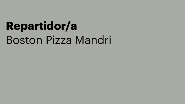 Repartidor/a