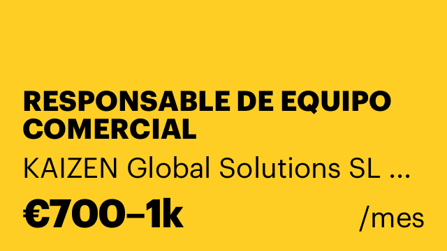 RESPONSABLE DE EQUIPO COMERCIAL