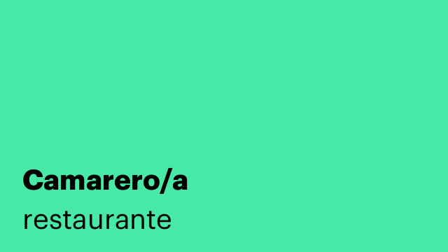 Camarero/a