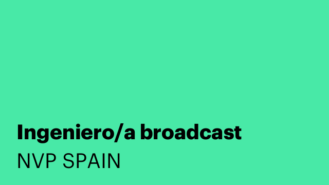 Ingeniero/a broadcast