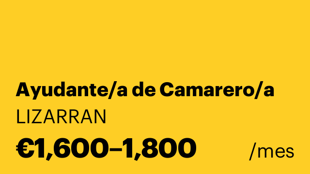 Ayudante/a de Camarero/a