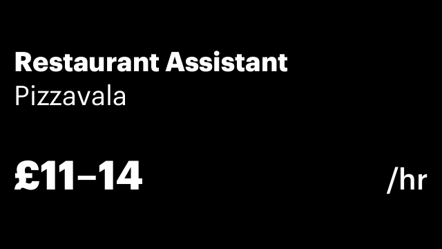 Restaurant Assistant