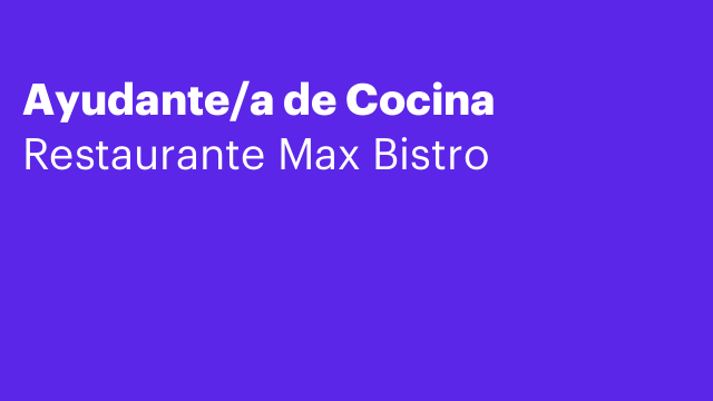 Ayudante/a de Cocina