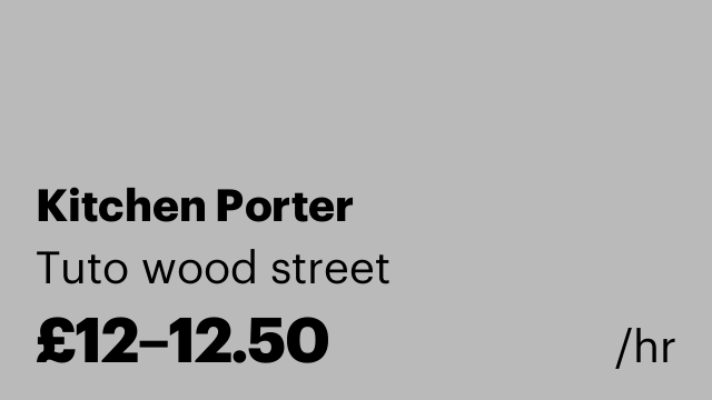 Kitchen Porter