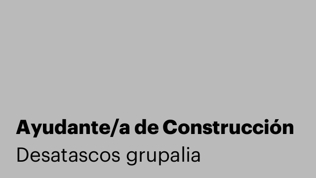 Ayudante/a de Construcción