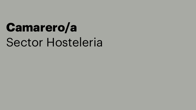Camarero/a