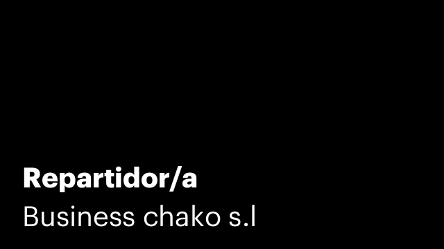 Repartidor/a