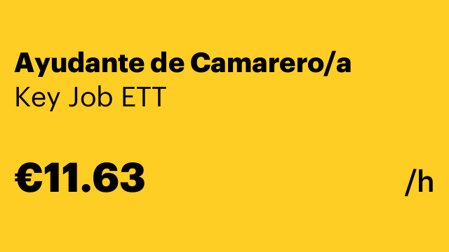 Ayudante de Camarero/a