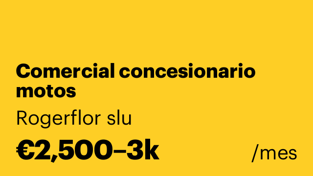 Comercial concesionario motos