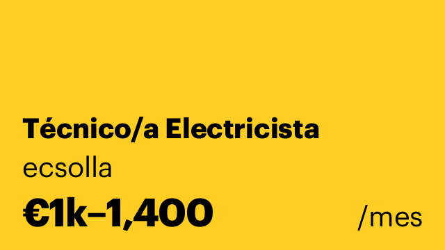 Técnico/a Electricista