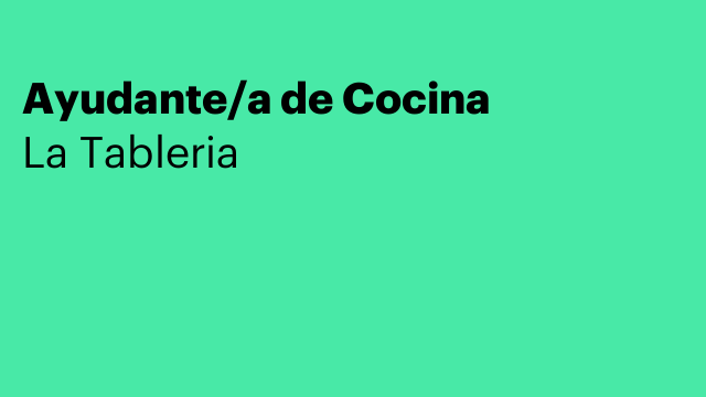 Ayudante/a de Cocina