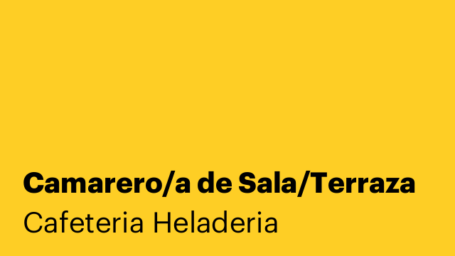 Camarero/a de Sala/Terraza