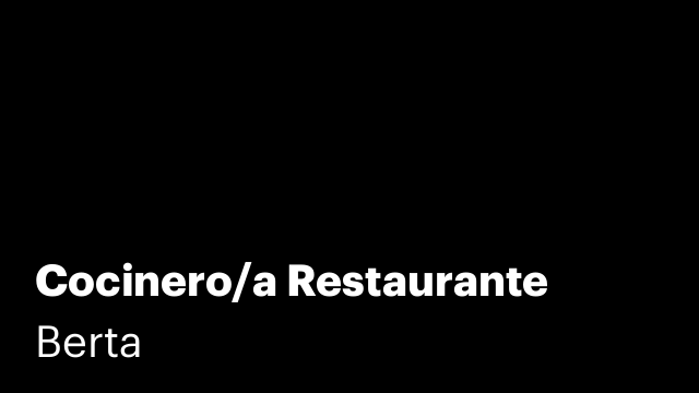 Cocinero/a Restaurante