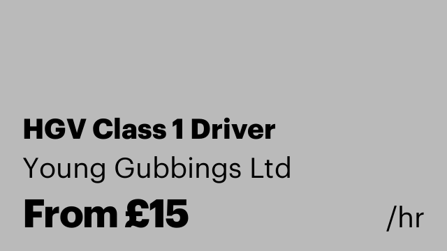 HGV Class 1 Driver