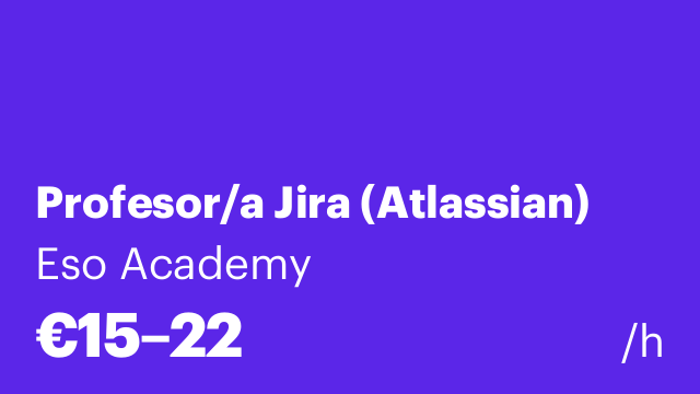 Profesor/a Jira (Atlassian)