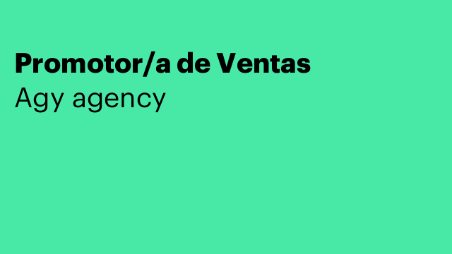 Promotor/a de Ventas