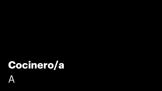 Cocinero/a