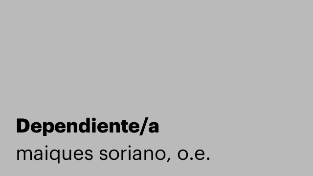 Dependiente/a