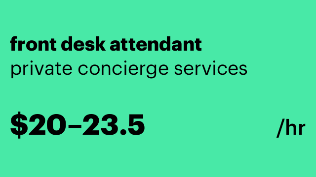 front desk attendant