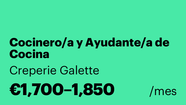 Cocinero/a y Ayudante/a de Cocina