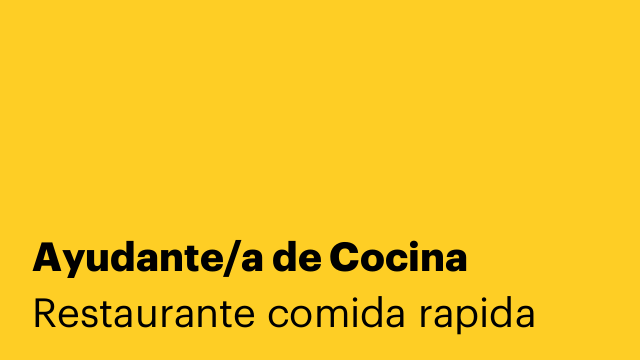 Ayudante/a de Cocina