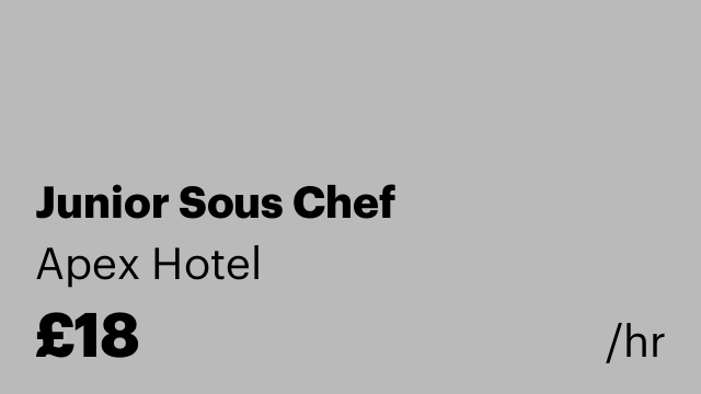 Junior Sous Chef