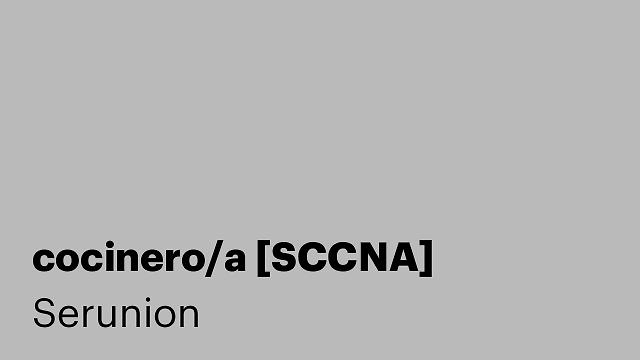 cocinero/a [SCCNA]