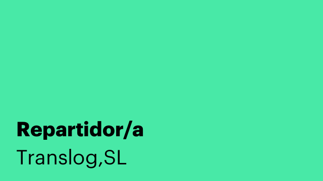 Repartidor/a