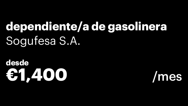 dependiente/a de gasolinera