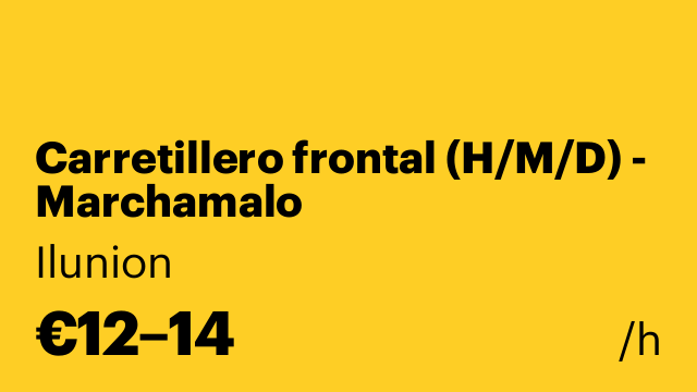 Carretillero frontal (H/M/D) - Marchamalo