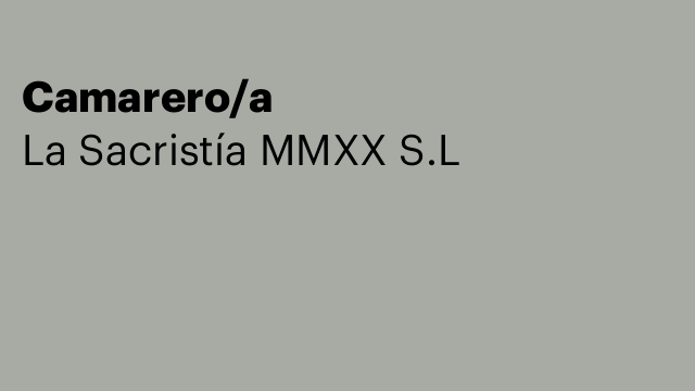 Camarero/a