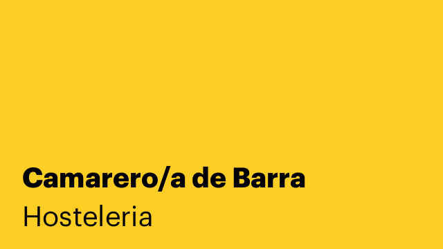Camarero/a de Barra