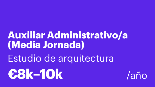 Auxiliar Administrativo/a (Media Jornada)