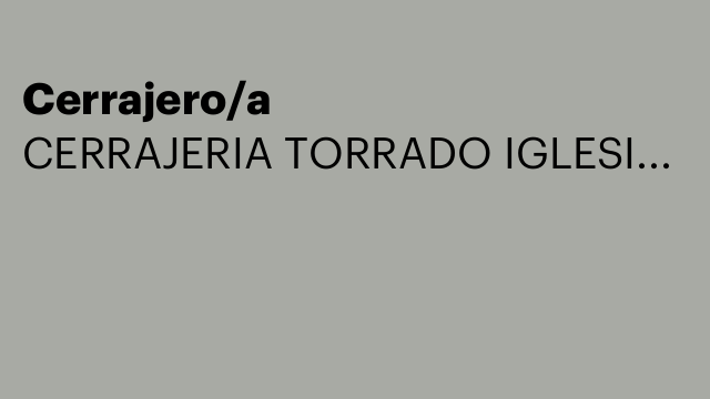 Cerrajero/a