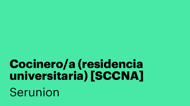 Cocinero/a (residencia universitaria) [SCCNA]