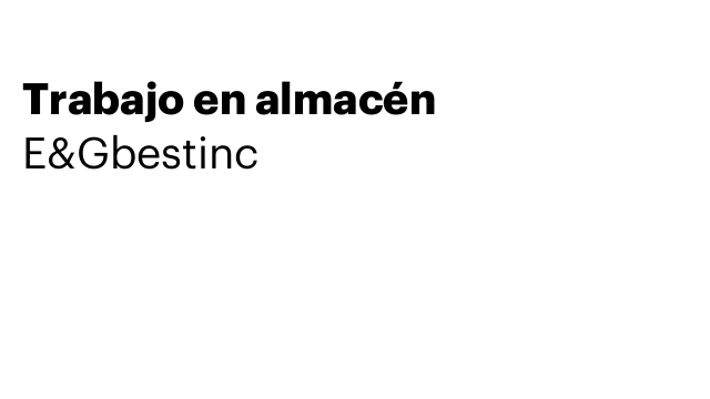 Trabajo en almacén